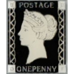 PENNY BLACK STAMP PIN